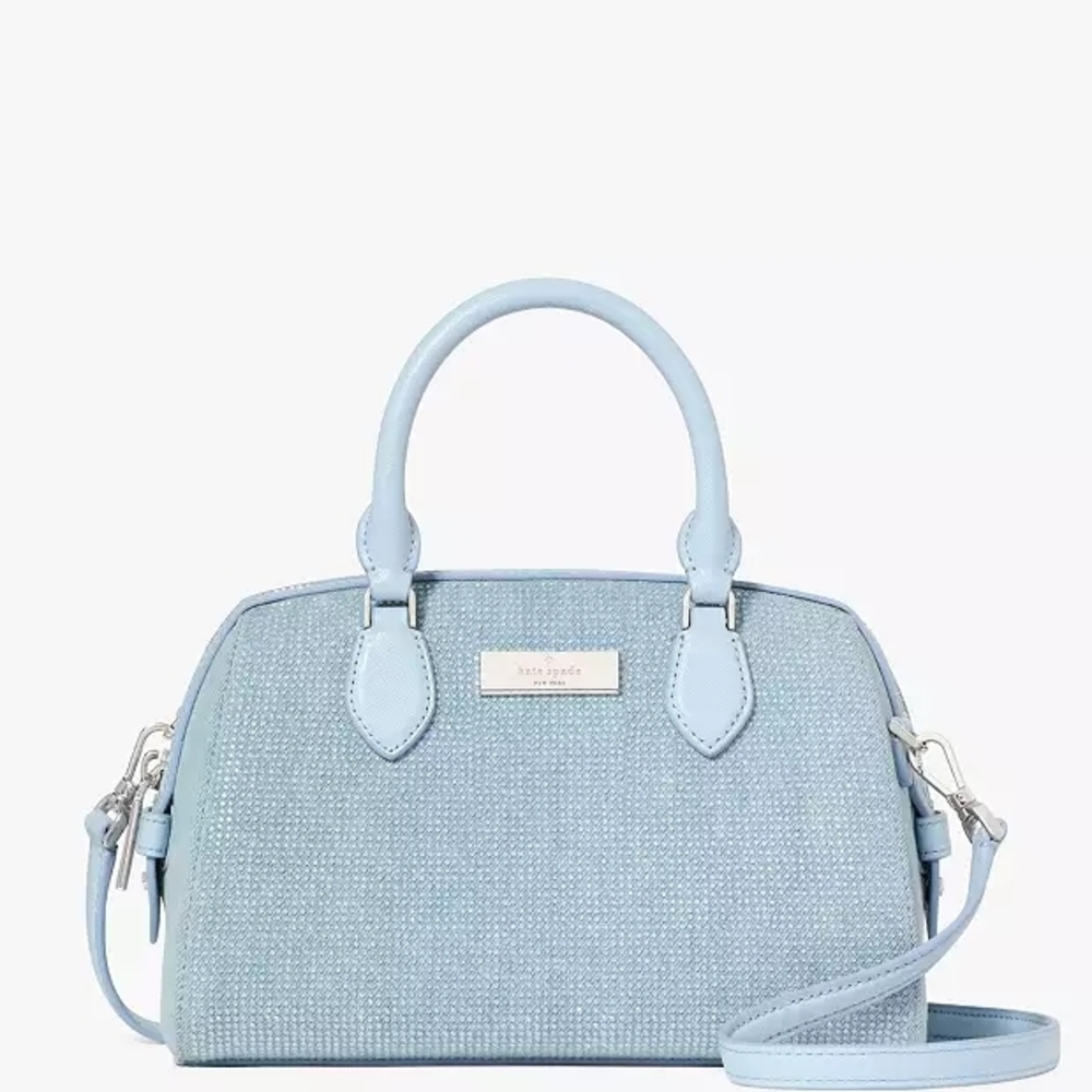 KATE SPADE Madison Studded Denim Small Dolly Duffle